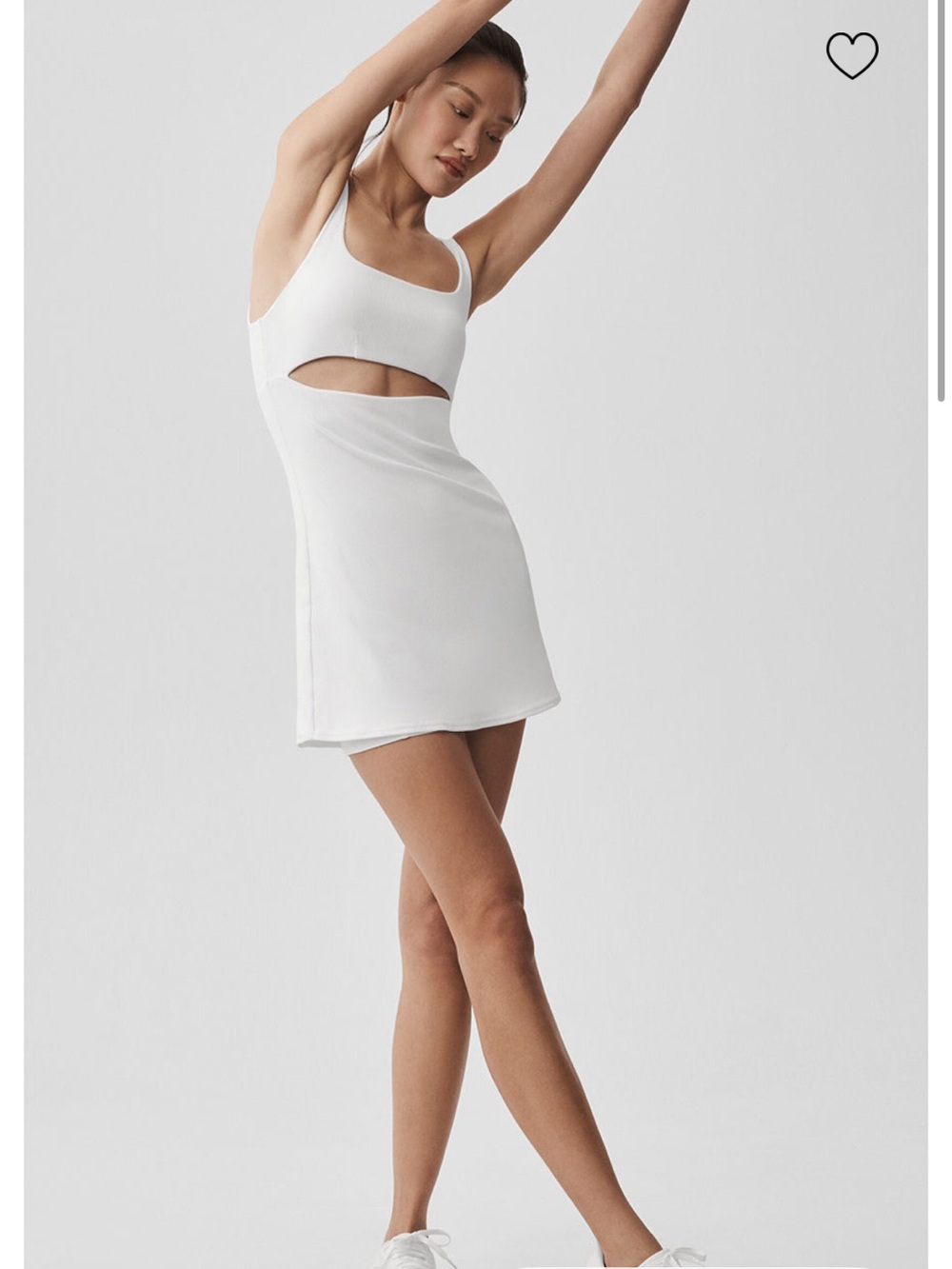 Alo White Cutout Mini tennis Dress